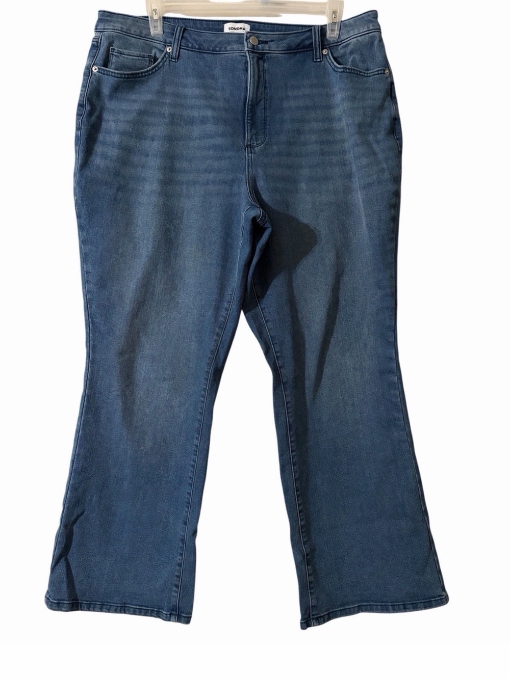 Sonoma Plus Size 18W High Rise Curvy Bootcut Jeans Medium Blue Wash